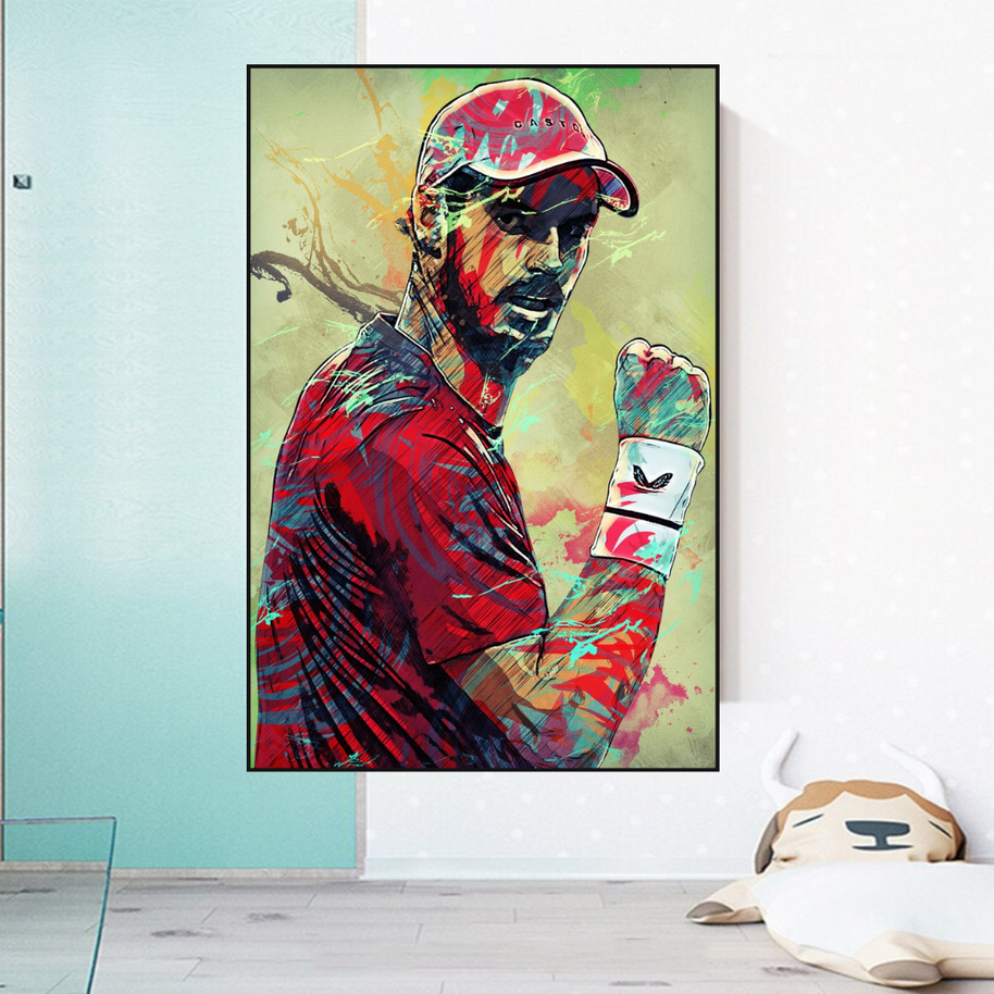 Andy Murray Tennis Legend Sports Canvas Wall Art-MinimalisticDecor.com