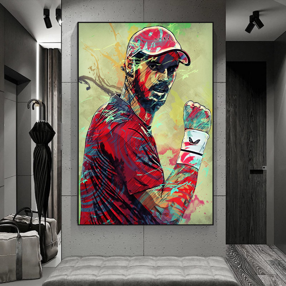 Andy Murray Tennis Legend Sports Canvas Wall Art-MinimalisticDecor.com