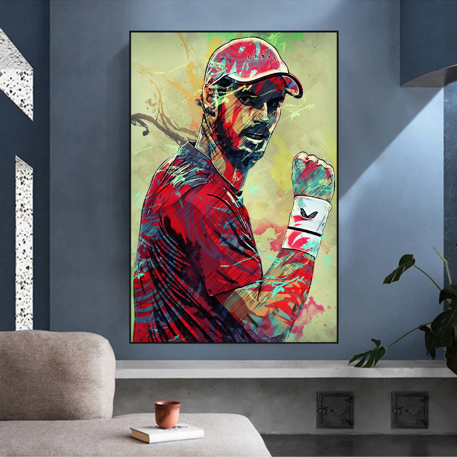 Andy Murray Tennis Legend Sports Canvas Wall Art-MinimalisticDecor.com
