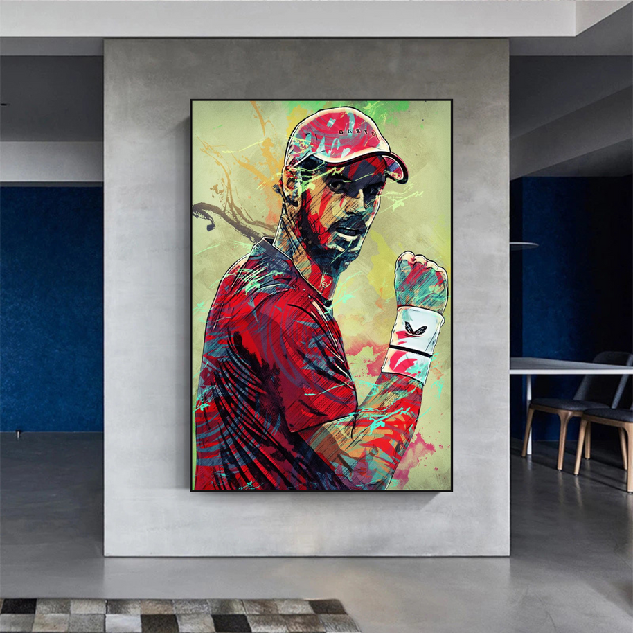 Andy Murray Tennis Legend Sports Canvas Wall Art-MinimalisticDecor.com
