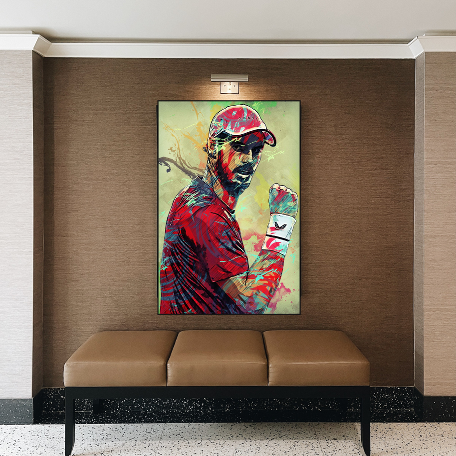 Andy Murray Tennis Legend Sports Canvas Wall Art-MinimalisticDecor.com