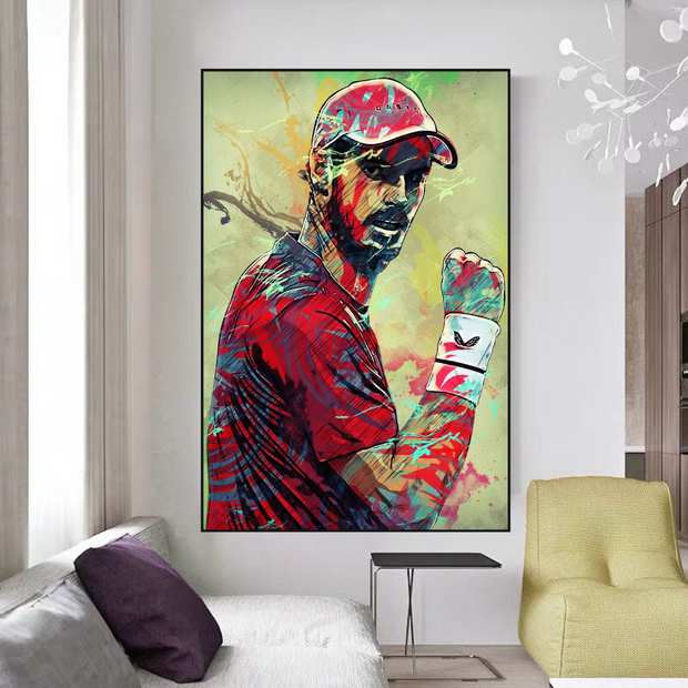 Andy Murray Tennis Legend Sports Canvas Wall Art-MinimalisticDecor.com