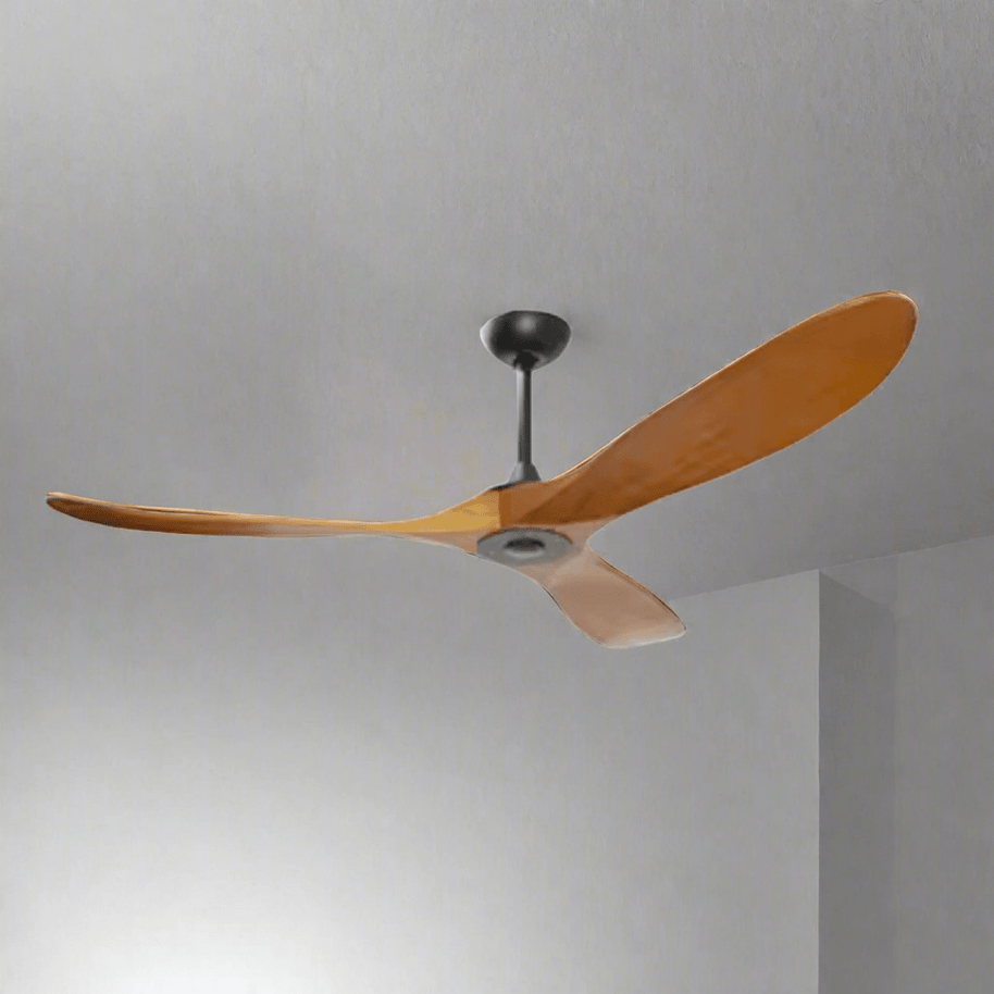 Antique Wooden Blades Large Fan Remote Controlled (2024 Edition)-MinimalisticDecor.com
