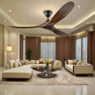 Antique Wooden Blades Large Fan Remote Controlled (2024 Edition)-MinimalisticDecor.com
