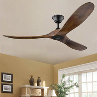 Antique Wooden Blades Large Fan Remote Controlled (2024 Edition)-MinimalisticDecor.com