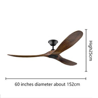 Antique Wooden Blades Large Fan Remote Controlled (2024 Edition)-MinimalisticDecor.com