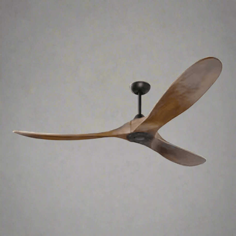 Antique Wooden Blades Large Fan Remote Controlled (2024 Edition)-MinimalisticDecor.com