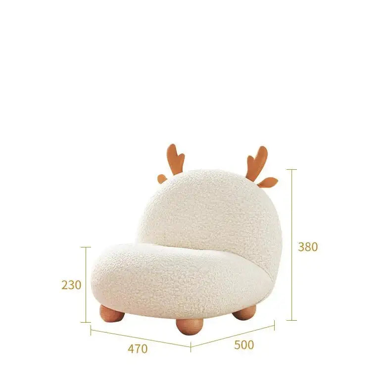 Antler Hug Kids Sofa – Deer-Inspired Comfort for Little Dreamers-MinimalisticDecor.com