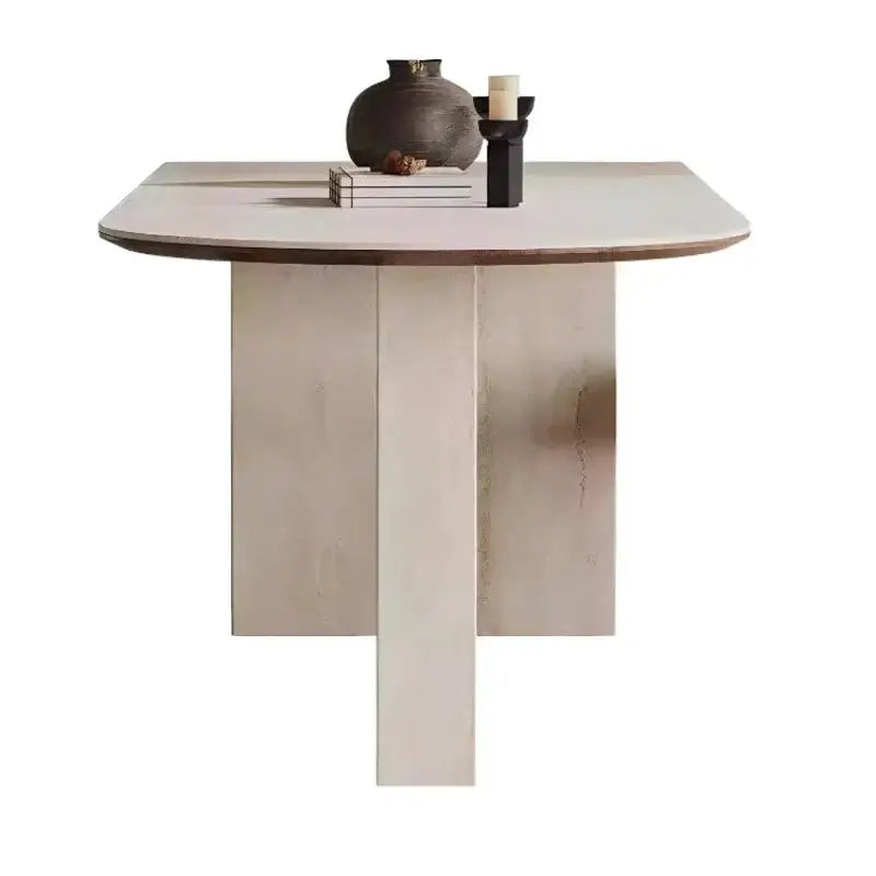 Arch Rock Slab Dining Table Set – Modern Elegance with Timeless Durability-MinimalisticDecor.com