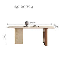 Arch Rock Slab Dining Table Set – Modern Elegance with Timeless Durability-MinimalisticDecor.com