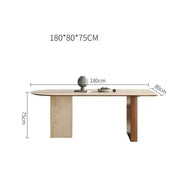 Arch Rock Slab Dining Table Set – Modern Elegance with Timeless Durability-MinimalisticDecor.com