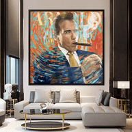 Arnold The Muscle King Canvas Art-MinimalisticDecor.com