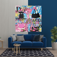 Artistic Cartoon Charm - Pink Panther Poster-MinimalisticDecor.com