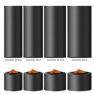 Artistic Cylindrical Hanging Fireplace – High Carbon Steel, Electric or Fuel Option-MinimalisticDecor.com