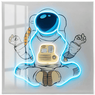 Astronaut 3D Neon Wall Art – Bold & Customizable Space-Inspired Design-MinimalisticDecor.com