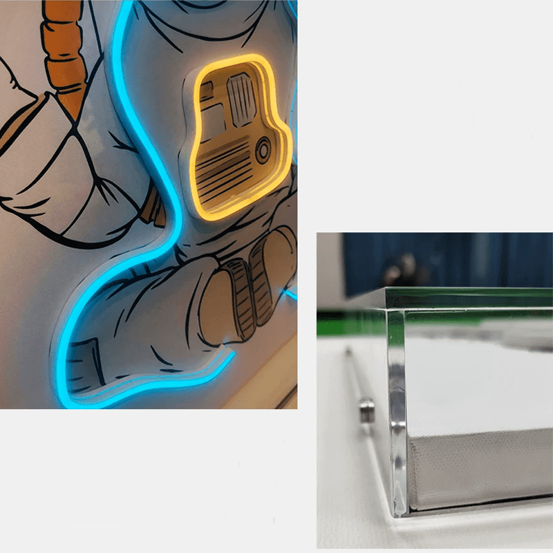 Astronaut 3D Neon Wall Art – Bold & Customizable Space-Inspired Design-MinimalisticDecor.com
