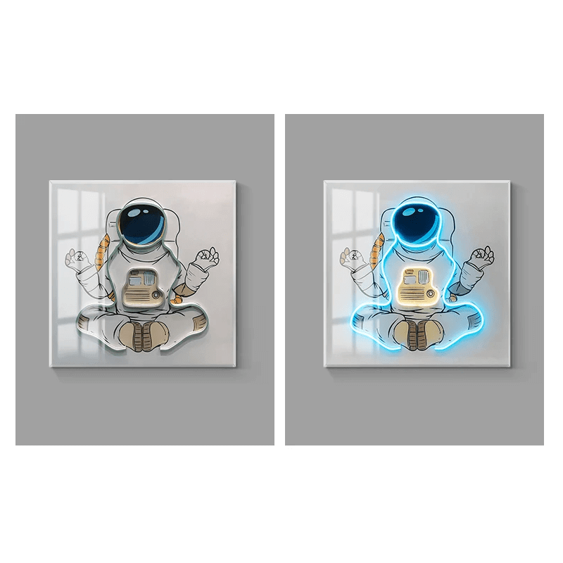 Astronaut 3D Neon Wall Art – Bold & Customizable Space-Inspired Design-MinimalisticDecor.com