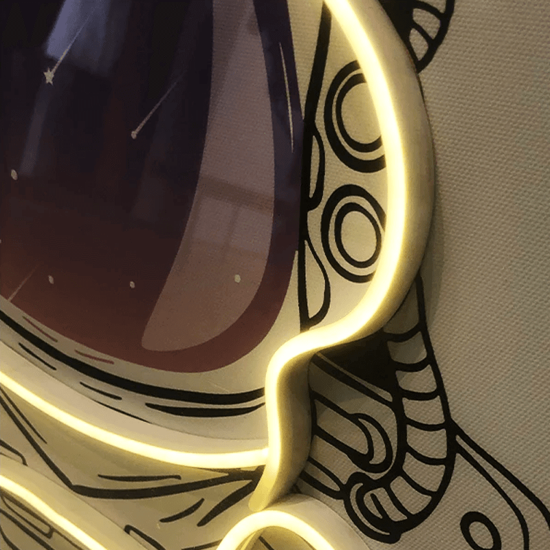 Astronaut 3D Neon Wall Art – Bold & Customizable Space-Inspired Design-MinimalisticDecor.com