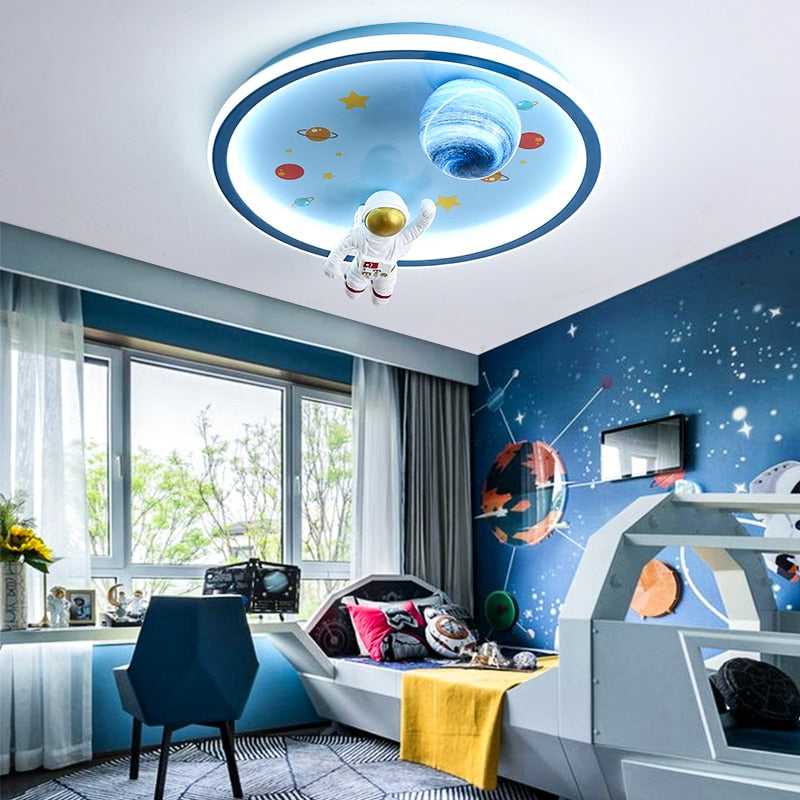 Astronaut Ceiling Light | Kids Room Astronaut Galaxy Ceiling Light-MinimalisticDecor.com