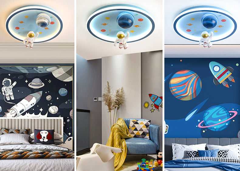Astronaut Ceiling Light | Kids Room Astronaut Galaxy Ceiling Light-MinimalisticDecor.com