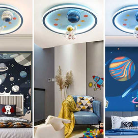 Astronaut Ceiling Light | Kids Room Astronaut Galaxy Ceiling Light-MinimalisticDecor.com