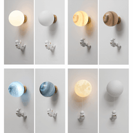 Astronaut on Moon Wall Lamp - Kids Room Lighting-MinimalisticDecor.com