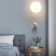 Astronaut on Moon Wall Lamp - Kids Room Lighting-MinimalisticDecor.com
