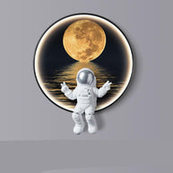 Astronaut on Moon Wall Light: Illuminate with Space-MinimalisticDecor.com