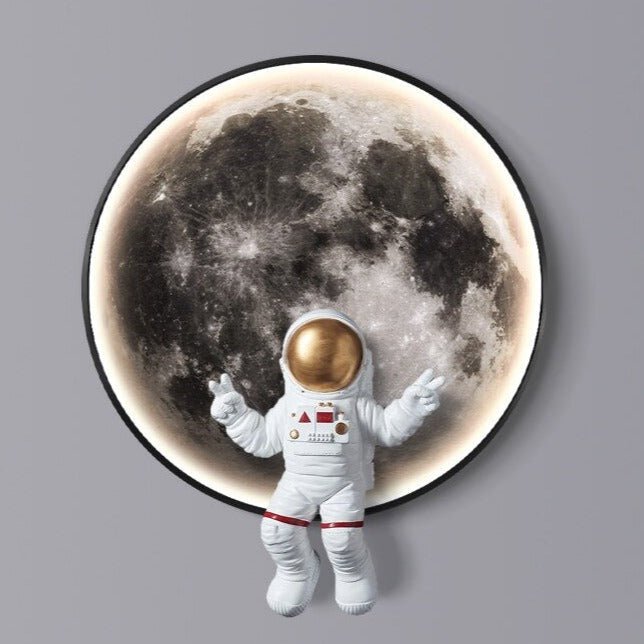 Astronaut on Moon Wall Light: Illuminate with Space-MinimalisticDecor.com