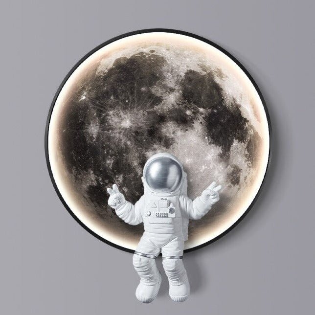 Astronaut on Moon Wall Light: Illuminate with Space-MinimalisticDecor.com