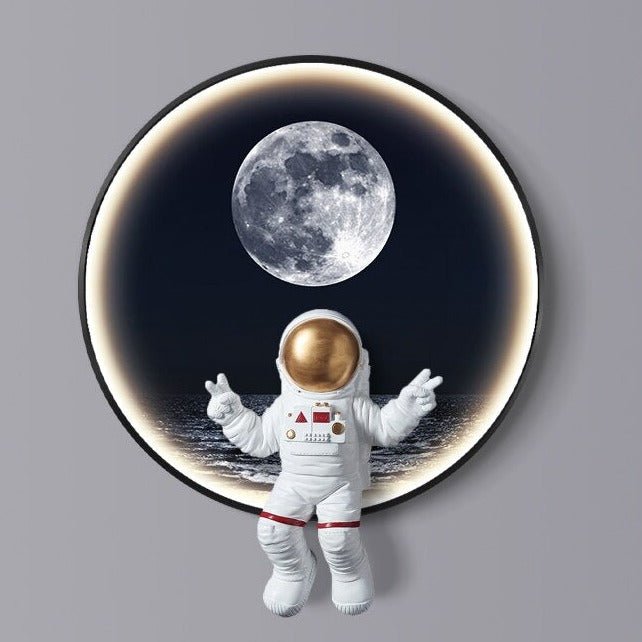 Astronaut on Moon Wall Light: Illuminate with Space-MinimalisticDecor.com
