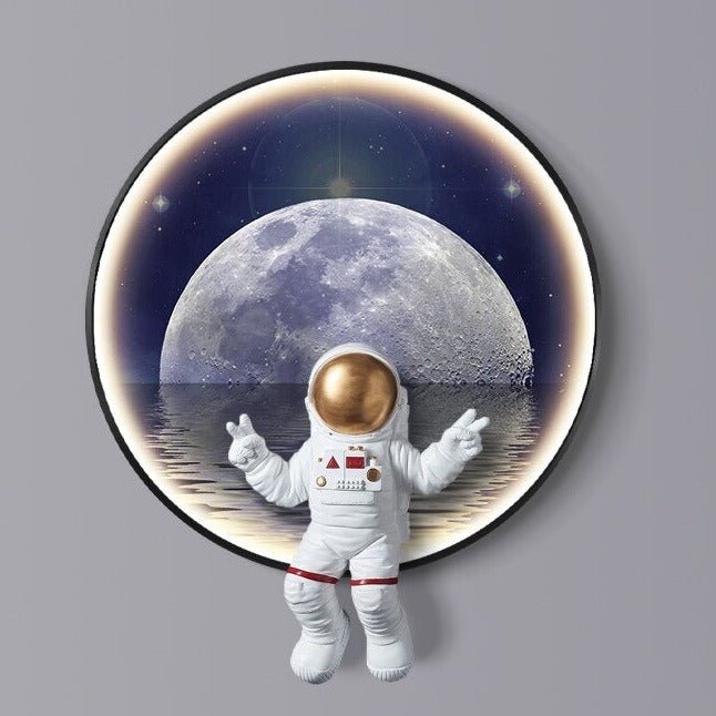 Astronaut on Moon Wall Light: Illuminate with Space-MinimalisticDecor.com