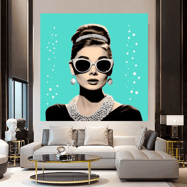 Audrey Hepburn Canvas Wall Art - Elegant Home Decor Perfect for Any Room Dcor-MinimalisticDecor.com