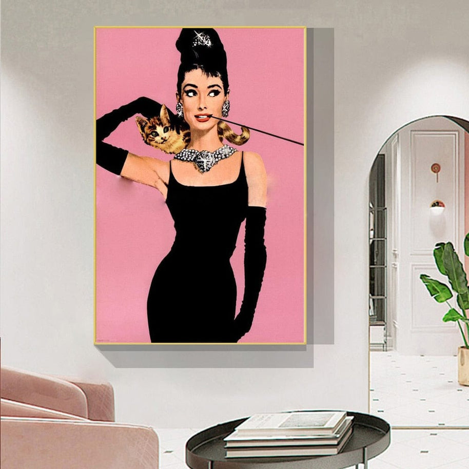 Audrey Hepburn Canvas Wall Art: Elegant & Timeless-MinimalisticDecor.com