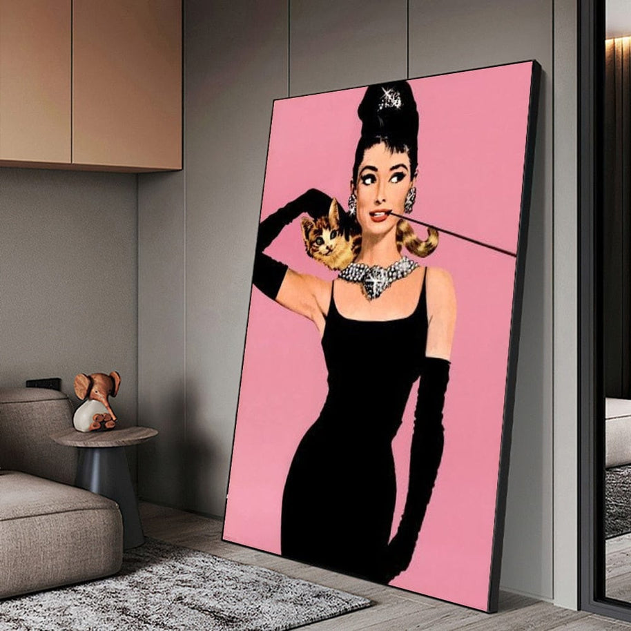 Audrey Hepburn Canvas Wall Art: Elegant & Timeless-MinimalisticDecor.com