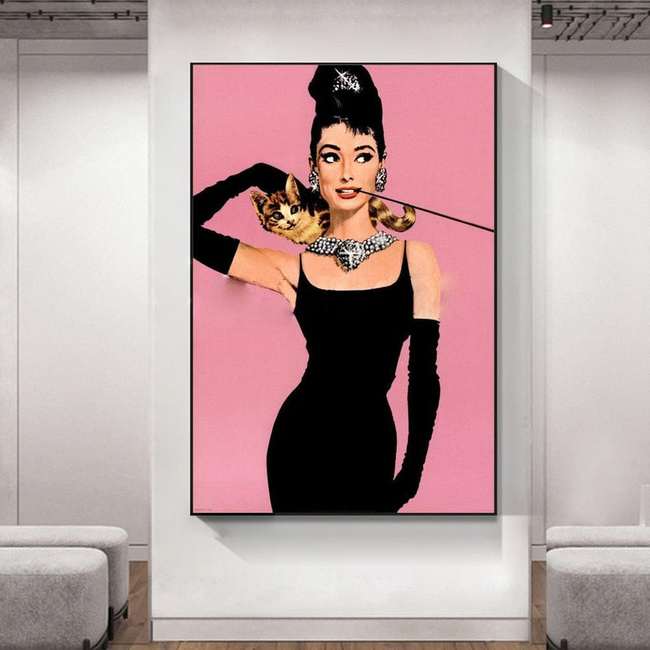Audrey Hepburn Canvas Wall Art: Elegant & Timeless-MinimalisticDecor.com