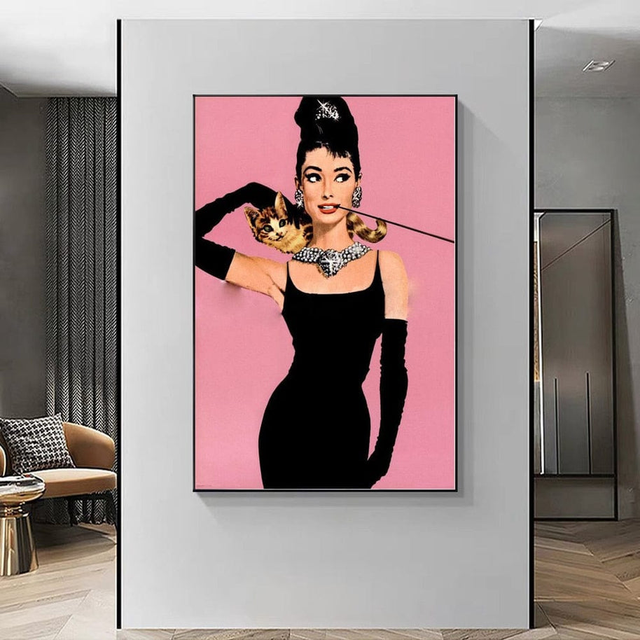 Audrey Hepburn Canvas Wall Art: Elegant & Timeless-MinimalisticDecor.com