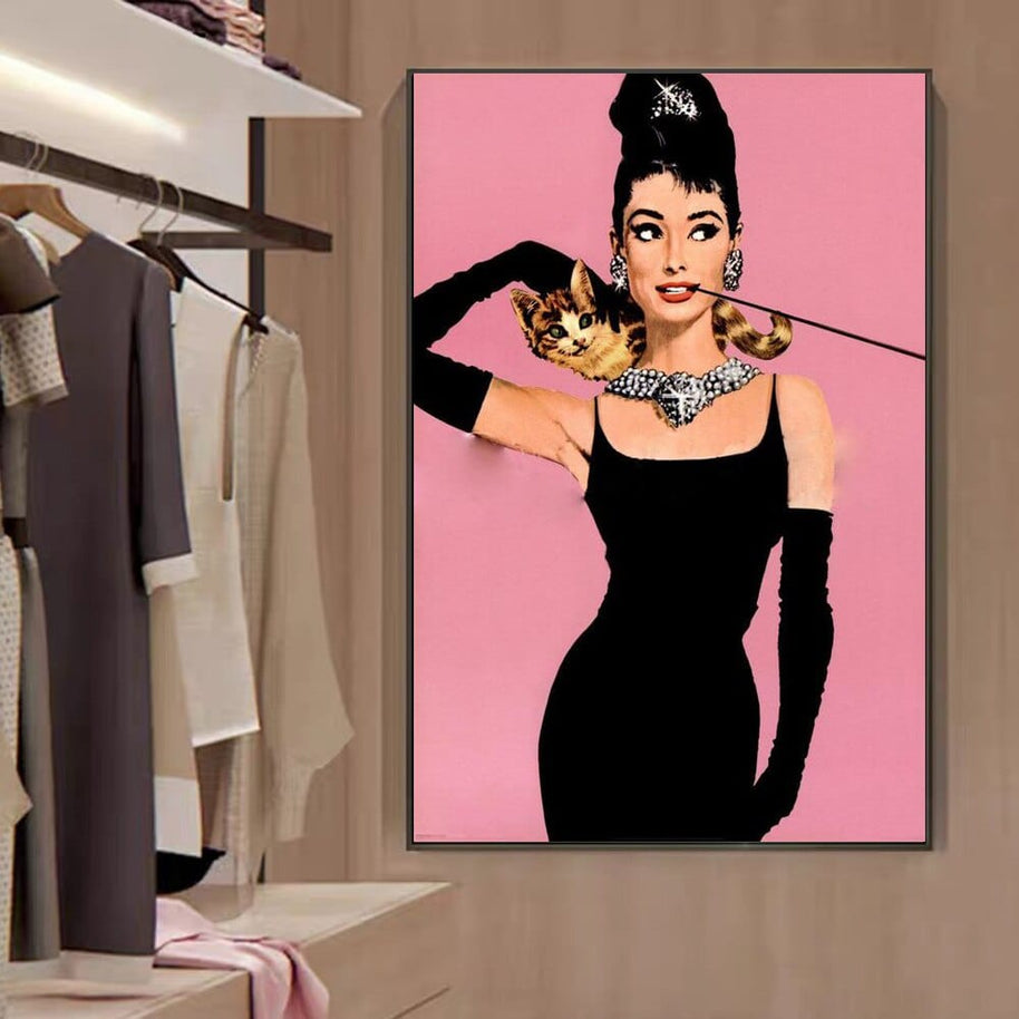 Audrey Hepburn Canvas Wall Art: Elegant & Timeless-MinimalisticDecor.com