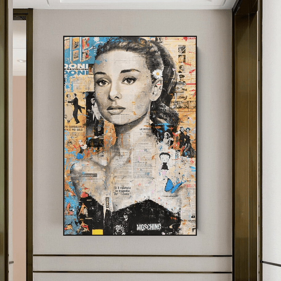 Audrey Hepburn Canvas Wall Art: Elevate Your Space-MinimalisticDecor.com