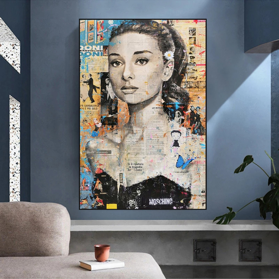Audrey Hepburn Canvas Wall Art: Elevate Your Space-MinimalisticDecor.com