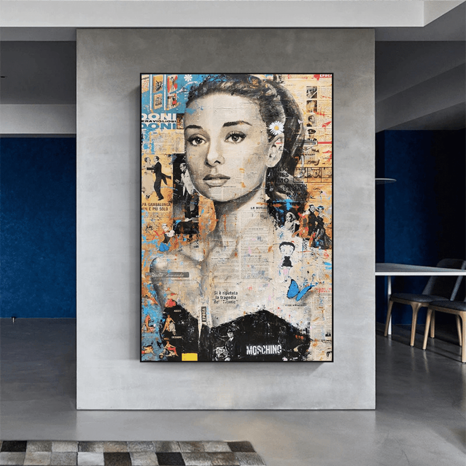 Audrey Hepburn Canvas Wall Art: Elevate Your Space-MinimalisticDecor.com