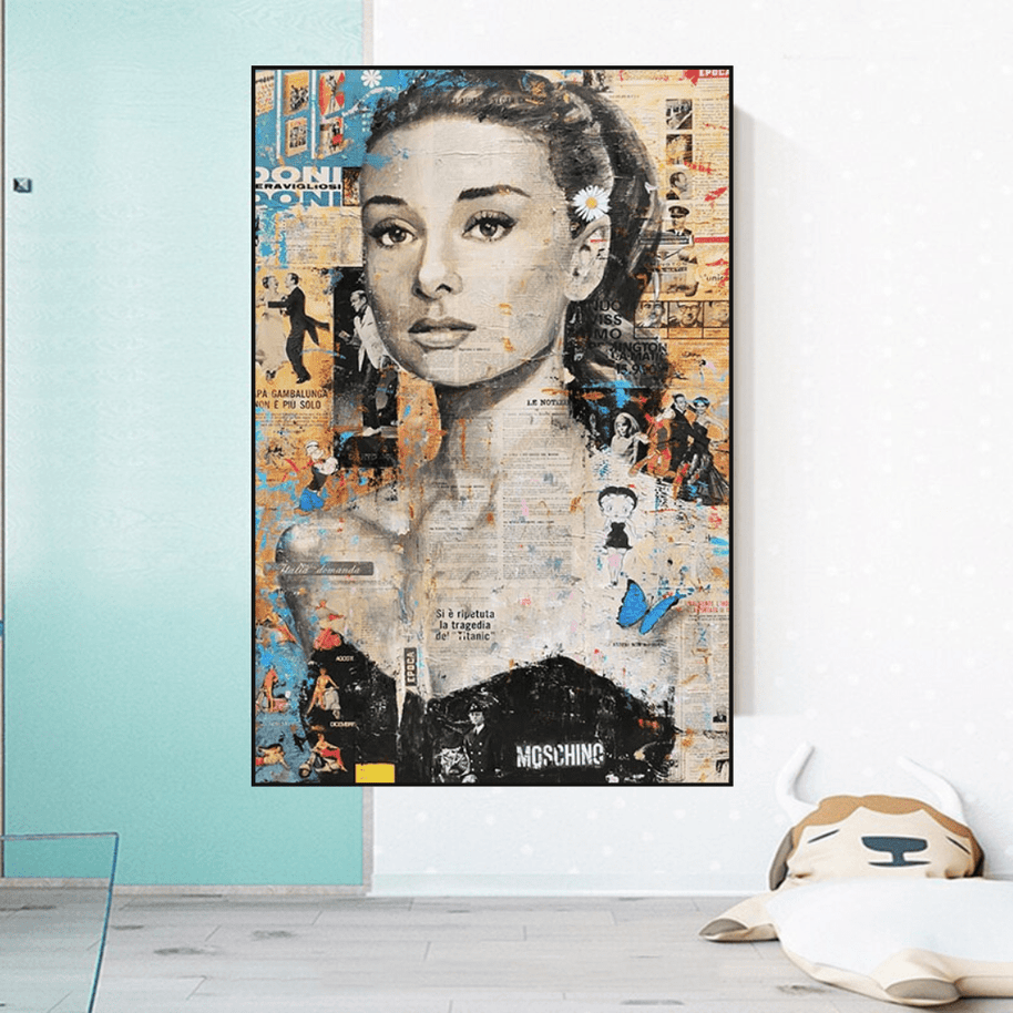 Audrey Hepburn Canvas Wall Art: Elevate Your Space-MinimalisticDecor.com