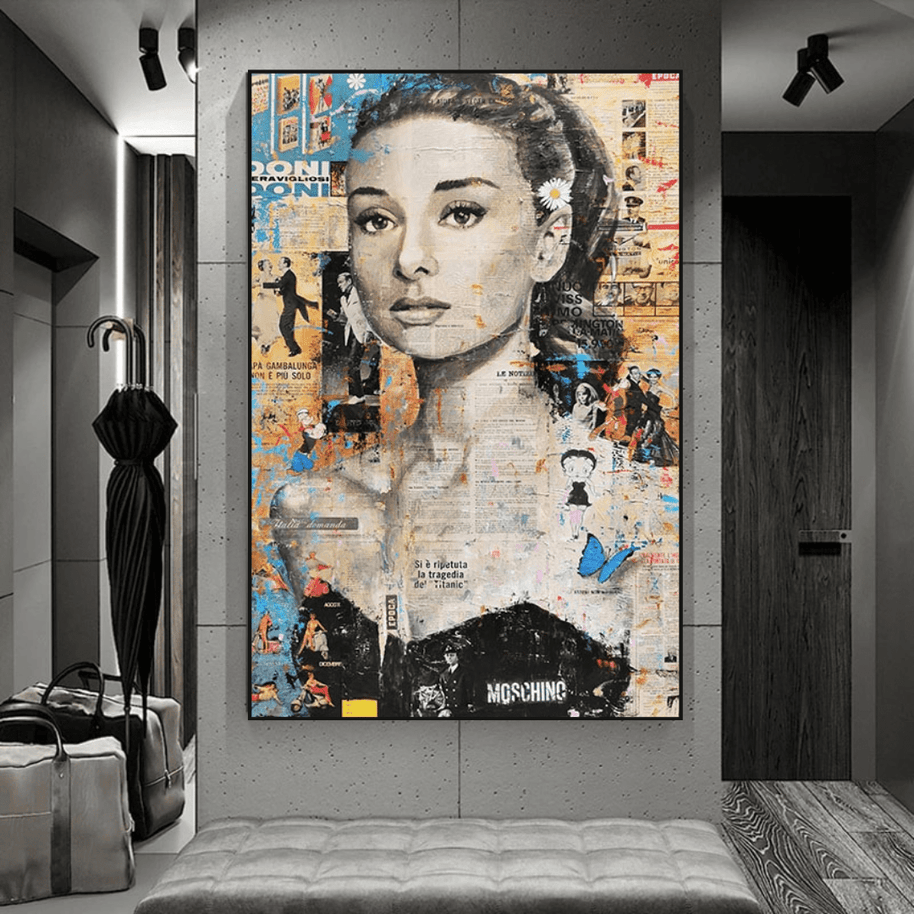 Audrey Hepburn Canvas Wall Art: Elevate Your Space-MinimalisticDecor.com