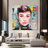 Audrey Hepburn Canvas Wall Art: Exquisite Home Décor-MinimalisticDecor.com