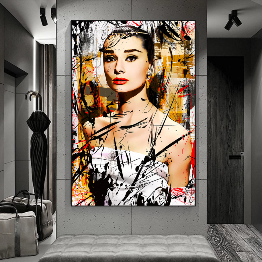 Audrey Hepburn Canvas Wall Art: Exquisite Style and Elegance-MinimalisticDecor.com