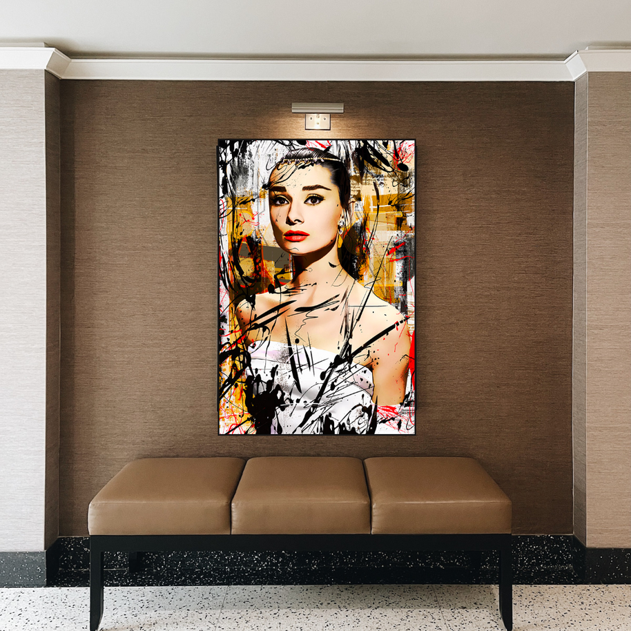 Audrey Hepburn Canvas Wall Art: Exquisite Style and Elegance-MinimalisticDecor.com