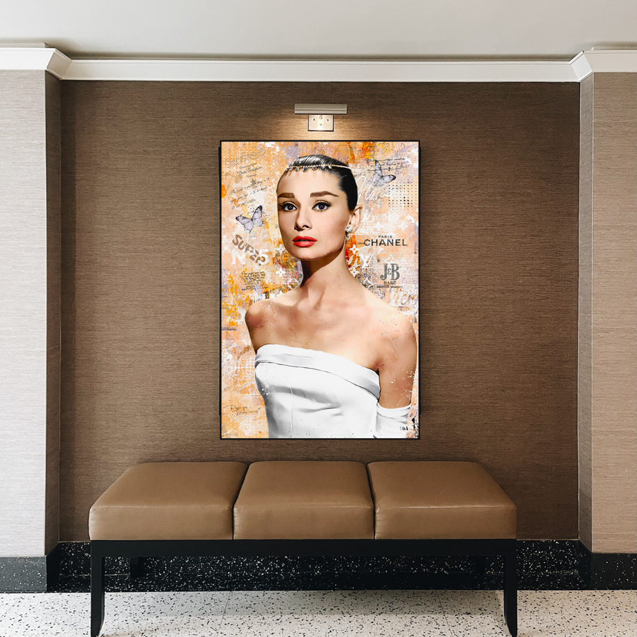 Audrey Hepburn Canvas Wall Art - Exquisite & Timeless-MinimalisticDecor.com