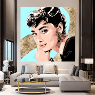 Audrey Hepburn Canvas Wall Art - Hollywood Style Home Decor-MinimalisticDecor.com