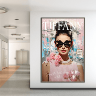 Audrey Hepburn Canvas Wall Art: Tiffany Iconic Scenes-MinimalisticDecor.com