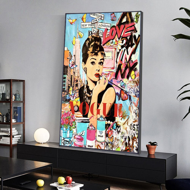 Audrey Hepburn Canvas Wall Art: Timeless Elegance and Charm-MinimalisticDecor.com